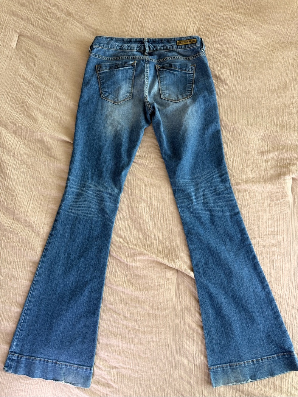 Express Y2K Flare Jeans | Low Rise Bootcut | Early 2000s Vintage Denim - Size 2 - Picture 3 of 13